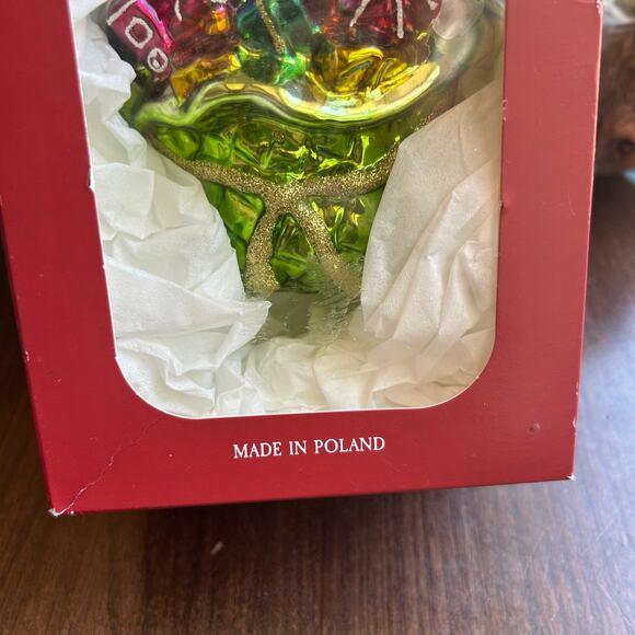GLASSWARE ART STUDIO Ornament Made Poland Santa 7” Handcrafted - Picture 3 of 4